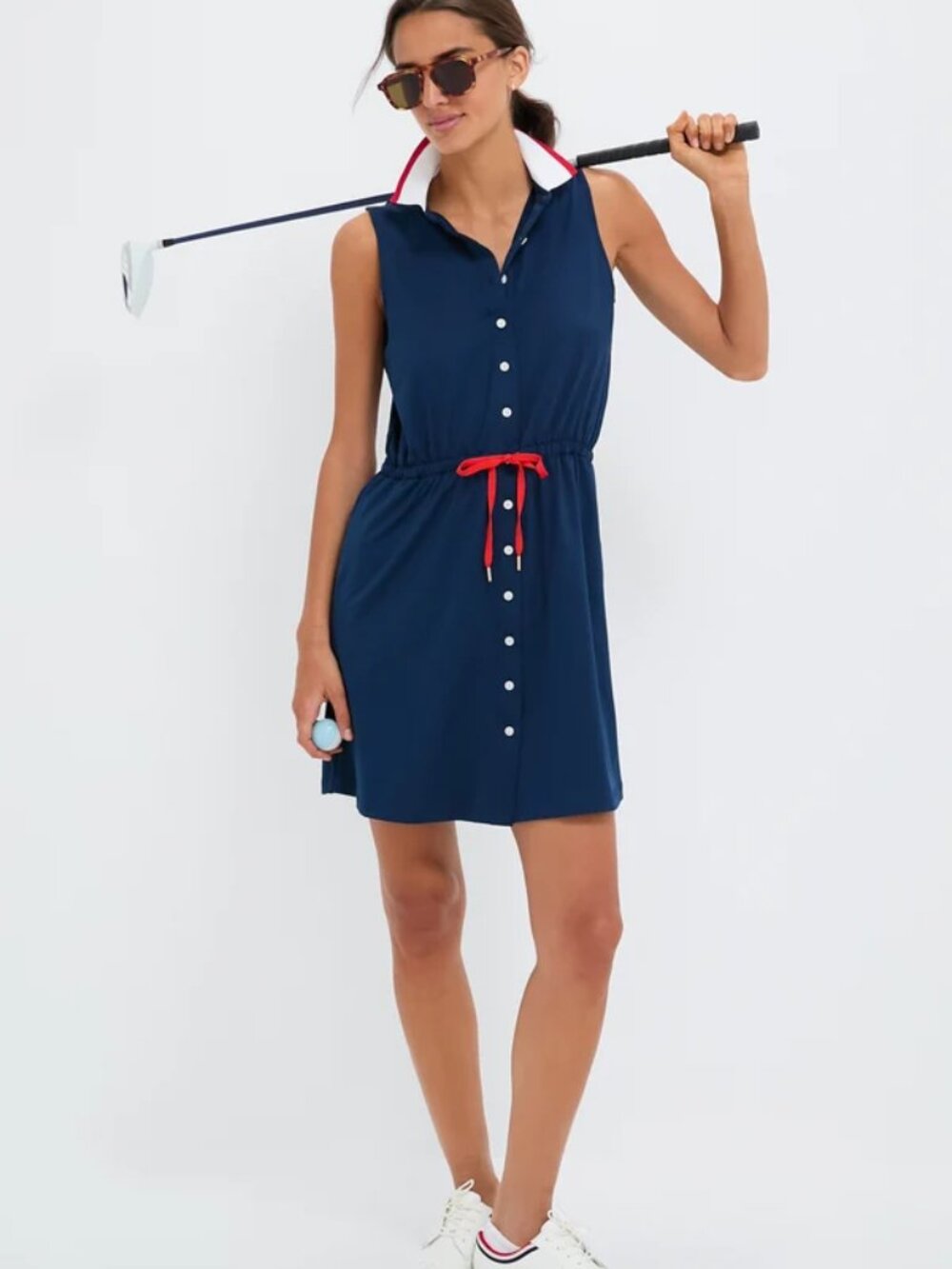 Tuckernuck Navy Sleeveless Performance Jersey Alcott Golf Dress Women's Size XL